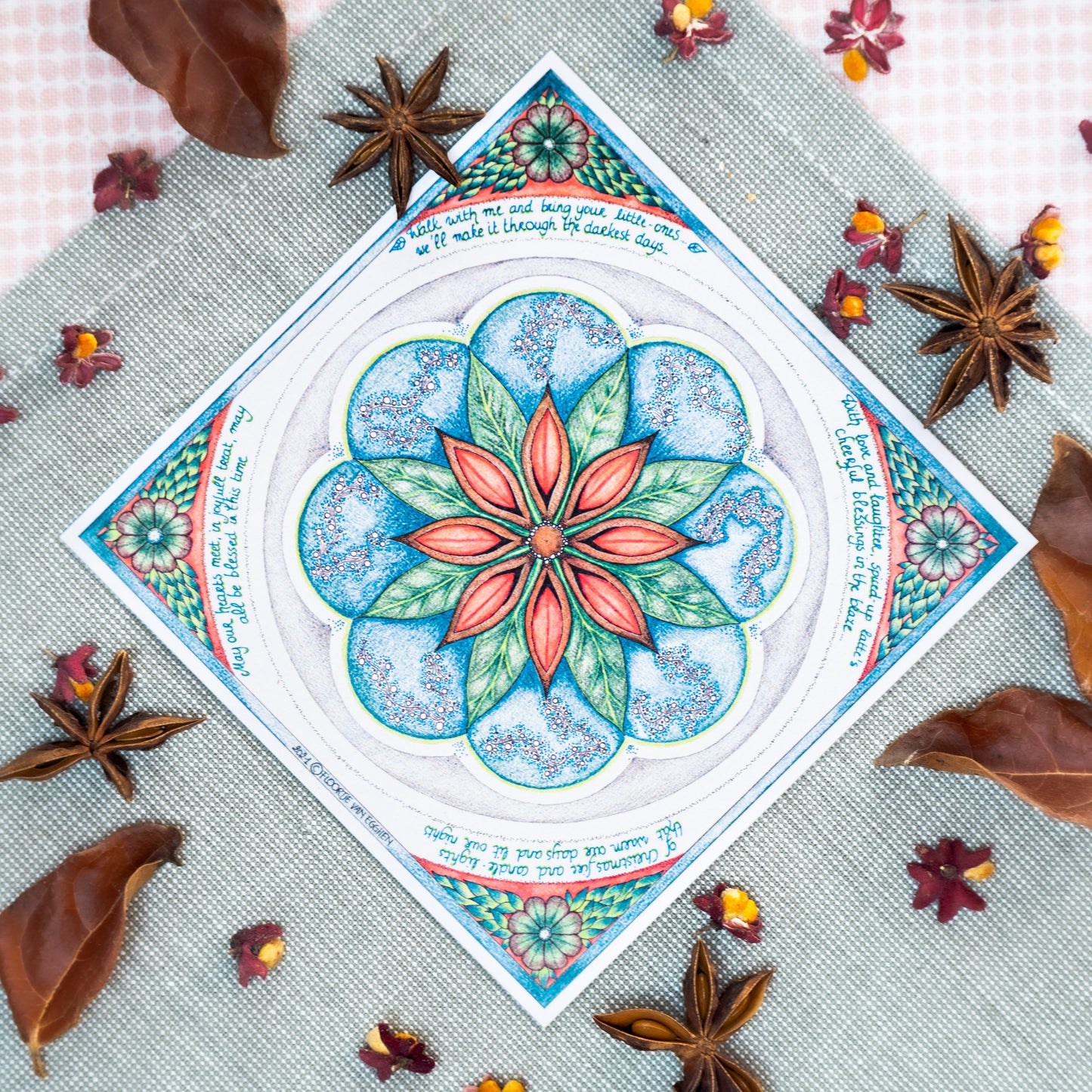 Kaart - Card STARANISE "Walk with me and bring your little ones..." (+ enveloppe)